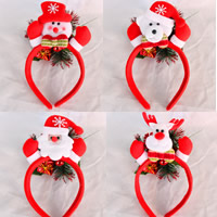 Velveteen Hair Band, with Plastic, Christmas jewelry & different designs for choice, 120x230mm, 10PCs/Bag, Sold By Bag
