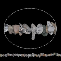 Chips de pierres précieuses, pierre gemme, naturel, mélangé, 4-12mm, Trou:Environ 1mm, Environ 100PC/brin, Vendu par Environ 35.4 pouce brin