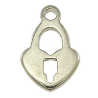 Stainless Steel Pendants Lock original color Approx 1mm Sold By Lot