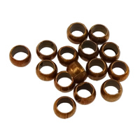 Grânulos de friso, cobre, Rondelle, banho de cor de cobre antigo, Chumbo e cádmio livre, 2.50x1.60mm, Buraco:Aprox 1.5mm, 30000PCs/Bag, vendido por Bag
