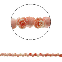 Perles en bénitiers, géant cannelé, fleur, normes différentes pour le choix & disposé en couche, plus de couleurs à choisir, Trou:Environ 2mm, Vendu par brin