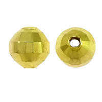 Brass Jewelry Beads, Drum, gold color plated, nickel, lead & cadmium free, 8x8mm, Hole:Approx 2mm, 50PCs/Bag, Sold By Bag