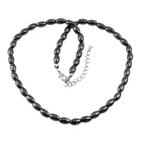 Non Magnetic Hematite Necklace stainless steel lobster clasp with 2.5lnch extender chain Length Approx 16 Inch Sold By Lot