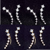 Fashion Earring Cuff and Wraps Zinc Alloy plated with rhinestone nickel lead & cadmium free Sold By Pair