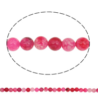 agata vena di drago perla, Cerchio, naturale, rosso rosato chiaro, 10mm, Foro:Appross. 1mm, Appross. 38PC/filo, Venduto per Appross. 15 pollice filo
