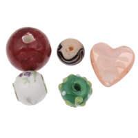 Beads Jóias mistos, vidrilho, feito à mão, 8x12mm-20mm, Buraco:Aprox 3-5mm, 50PCs/Bag, vendido por Bag