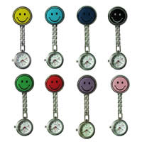 Nurse Watch Zinc Alloy with Glass & Iron Smiling Face platinum color plated enamel nickel lead & cadmium free Sold By PC