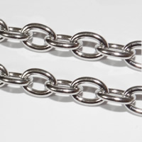 Овальный цепь из нержавеющей стали, нержавеющая сталь, оригинальный цвет, 8x6x1.50mm, 200м/Лот, продается Лот