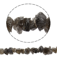 Granos de cuarzo gris natural, Cuarzo Griz, 12-23mm, agujero:aproximado 1mm, aproximado 42PCs/Sarta, Vendido para aproximado 15.7 Inch Sarta