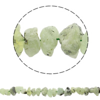 quarzo verde perla, naturale, 12-23mm, Foro:Appross. 1mm, Appross. 43PC/filo, Venduto per Appross. 16.3 pollice filo
