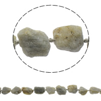 Natürliche graue Quarz Perlen, Grauer Quarz, 17-27mm, Bohrung:ca. 1mm, ca. 16PCs/Strang, verkauft per ca. 16.5 ZollInch Strang