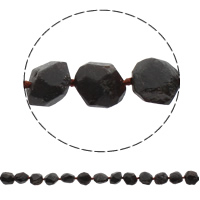 Φυσικό χαλαζία κοσμήματα χάντρες, φυσικός, μαύρος, 11-15mm, Τρύπα:Περίπου 1mm, Περίπου 28PCs/Strand, Sold Per Περίπου 16.5 inch Strand