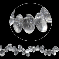 Grânulos de quartzo natural clara, Cristal branco, naturais, 15-20mm, Buraco:Aprox 1mm, Aprox 45PCs/Strand, vendido para Aprox 16.9 inchaltura Strand