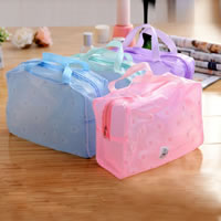 PVC Plastic Travel Toiletry Bag, more colors for choice, 210x80x180mm, 100PCs/Lot, Sold By Lot