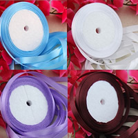 Satin Ribbon, with PE Foam, different size for choice, more colors for choice, Length:Approx 22 m, 10PCs/Lot, Sold By Lot
