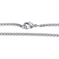 Iron Necklace Chain platinum color plated box chain nickel lead & cadmium free 3mm Length Approx 23 Inch Sold By Lot