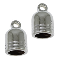 Zinc Alloy End Cap platinum color plated nickel lead & cadmium free Approx 2.5mm 8mm Sold By Lot