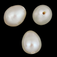 Bulvių išauginti gėlavandenių perlų karoliukai, Gėlo vandens perlų, Bulvė, natūralus, baltas, 5-6mm, Skylė:Apytiksliai 0.8mm, 10kompiuteriai/Krepšys, Pardavė Krepšys