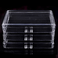 Jewelry Beads Container Acrylic Rectangle transparent clear Sold By PC