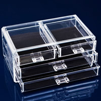 Jewelry Beads Container Acrylic Rectangle transparent clear Sold By PC