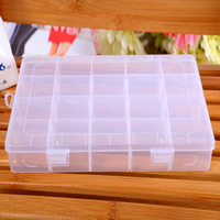 Jewelry Beads Container Plastic Rectangle 20 cells & transparent clear Sold By PC