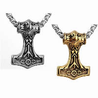 Titanium Steel Pendants Hammer of Thor plated for man & blacken Approx 3-5mm Sold By Lot