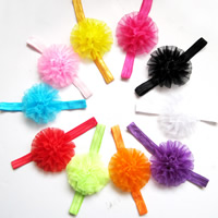 Organza Headband with nylon elastic cord Flower elastic & for children 50mm Length Approx 14 Inch Sold By Bag