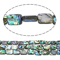 Abalone Shell korálky, Obdélník, přírodní, různé velikosti pro výběr, Prodáno By Lot
