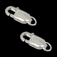 925 Sterling Silver Lobster Claw Clasp Rectangle Approx 3mm Sold By Lot