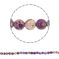 Impression Jaspis Perle, rund, synthetisch, verschiedene Größen vorhanden, Bohrung:ca. 1mm, verkauft per ca. 15.5 ZollInch Strang