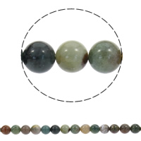 Prirodni indijski ahat perle, Indijski Agate, Krug, sintetički, različite veličine za izbor, Rupa:Približno 1mm, Prodano Per Približno 15 inčni Strand