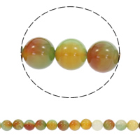 Malachit Achat Perle, rund, synthetisch, verschiedene Größen vorhanden, Bohrung:ca. 1mm, verkauft per ca. 15 ZollInch Strang