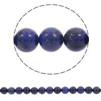 Syntetyczne Lapis Lazuli kulki, Syntetyczny lapis, Koło, różnej wielkości do wyboru, otwór:około 1mm, sprzedawane na około 14.5 cal Strand