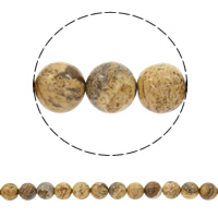 Natural Picture Jasper Beads Round Approx 1mm Sold Per Approx 15 Inch Strand