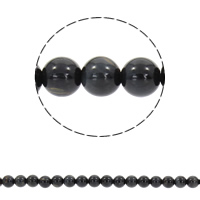 Tigerauge Perlen, rund, synthetisch, verschiedene Größen vorhanden, blau, Bohrung:ca. 1mm, verkauft per ca. 15.5 ZollInch Strang