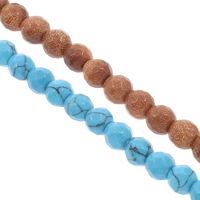 Dragi kamen perle Nakit, Krug, različiti materijali za izbor & različite veličine za izbor & faceted, Rupa:Približno 1mm, Prodano Per Približno 15 inčni Strand