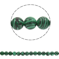 Malachit Perle, rund, synthetisch, verschiedene Größen vorhanden, Bohrung:ca. 1mm, verkauft per ca. 15 ZollInch Strang
