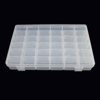 Sieraden Kralen Container, Plastic, Rechthoek, 36 cellen & transparant, duidelijk, 273x175x43mm, Verkocht door PC