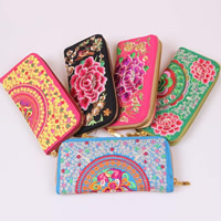 Silk Wallet with Iron Rectangle mixed colors Sold By Bag