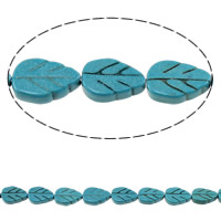 Turquoise Beads Leaf turquoise blue Approx 1mm Length Approx 15.5 Inch Sold By Lot