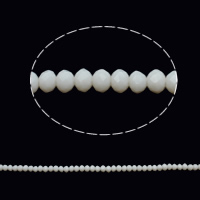 Imitation de perles en cristal CRYSTALLIZED™ , rondelle, facettes & imitation de cristal CRYSTALLIZED™, Albâtre blanc, 4x3mm, Trou:Environ 1mm, Longueur Environ 18.7 pouce, 10Strandstoron/sac, Vendu par sac
