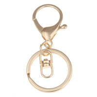 Zinc Alloy Key Clasp with Iron gold color plated nickel lead & cadmium free Approx 16mm Sold By Bag