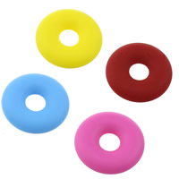 silikone Beads, Silicone, FDA-godkendelse, flere farver til valg, 32.50x32.50x7mm, Hole:Ca. 10mm, 10pc'er/Lot, Solgt af Lot