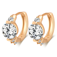 Gets® Jewelry Earring Brass 18K gold plated micro pave cubic zirconia & faceted nickel lead & cadmium free Sold By Pair