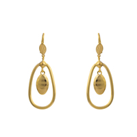 Gets® Jewelry Earring Brass Teardrop 18K gold plated flower cut nickel lead & cadmium free Sold By Pair