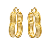 Gets® Jewelry Earring Brass Calabash 18K gold plated nickel lead & cadmium free Sold By Pair