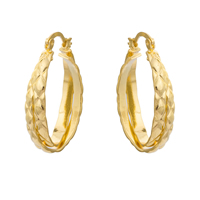 Gets® Jewelry Earring Brass Donut 18K gold plated nickel lead & cadmium free 32mm Sold By Pair