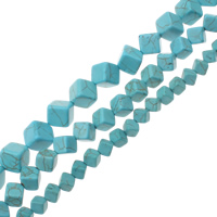 Perline in turchese, turchese sintetico, Rombo, formato differente per scelta, blu, Foro:Appross. 1.5mm, Lunghezza Appross. 15 pollice, Venduto da borsa