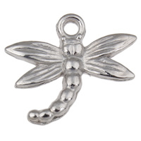 Acryl Hangers, Dragonfly, silver plated, 19x17x3mm, Gat:Ca 2mm, 2Tassen/Lot, Ca 2200pC's/Bag, Verkocht door Lot