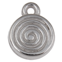 Acrylic Pendants Flat Round silver color plated Approx Approx Sold By Lot